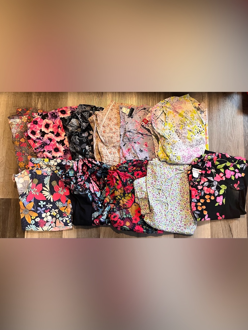 medium scrub top bundle